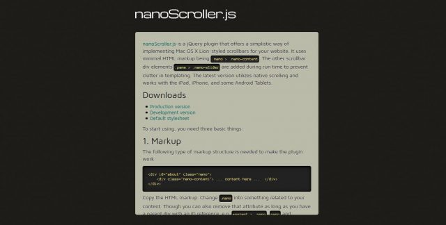 nanoScrollerのスクロールアニメーション nanoScrollerのスクロールアニメーション
